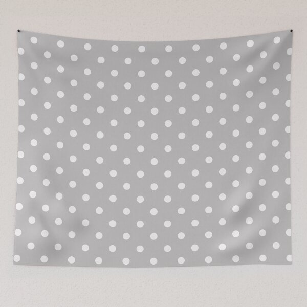Item preview, White Polka Dot on Grey Background designed and sold by kindacute-shop.