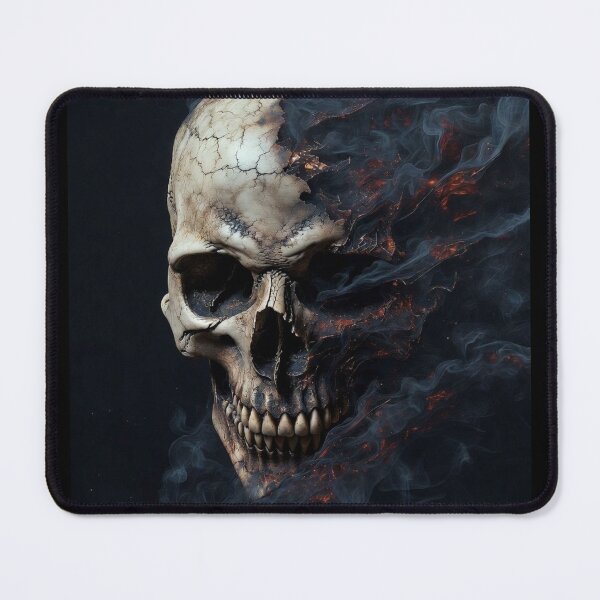Item preview, Infernal Smoldering Skull - Dark Fantasy Ember and Smoke Art designed and sold by MakarenaCreate.