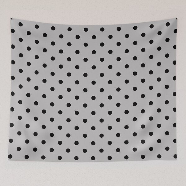 Item preview, Black Polka Dot on Grey Background designed and sold by kindacute-shop.