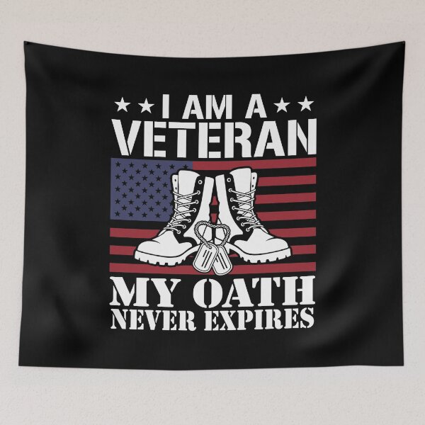 Item preview, Proud Veteran My Oath Never Expires Military Boots designed and sold by Dressed For  Duty.