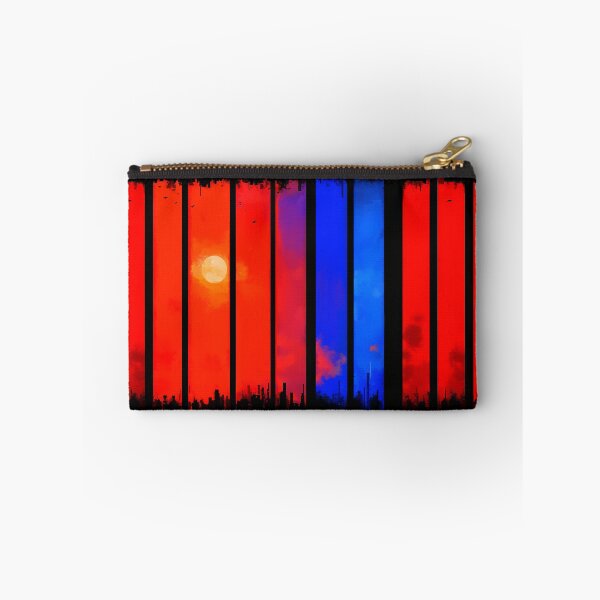 Item preview, Dystopian Sunset Skyline Through Bars designed and sold by bubblegoth.