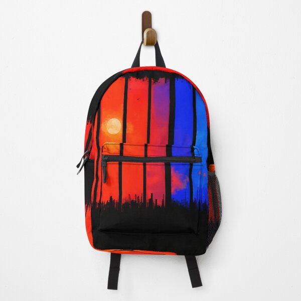 Item preview, Dystopian Sunset Skyline Through Bars designed and sold by bubblegoth.