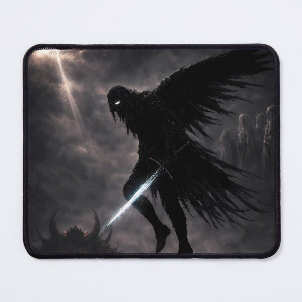 Item preview, Dark Angel vs Demon – Epic Fantasy Battle Art designed and sold by KnitOfShadoF.