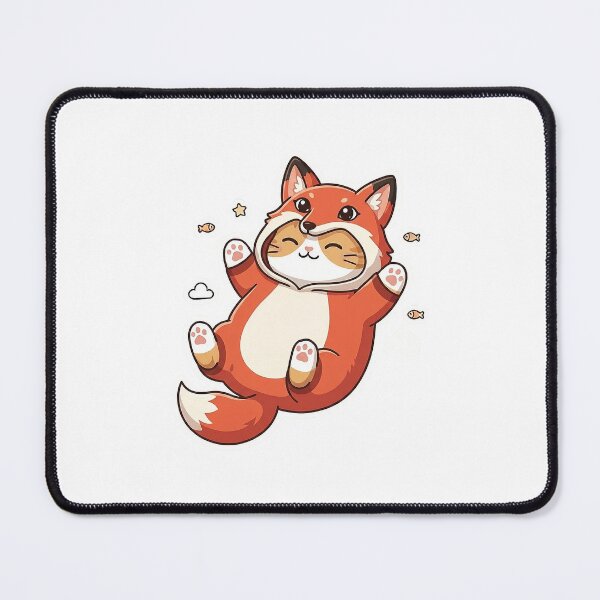 Item preview, Happy Ginger Cat in Cozy Fox Pajamas Kawaii Art designed and sold by NoopnyangStudio.