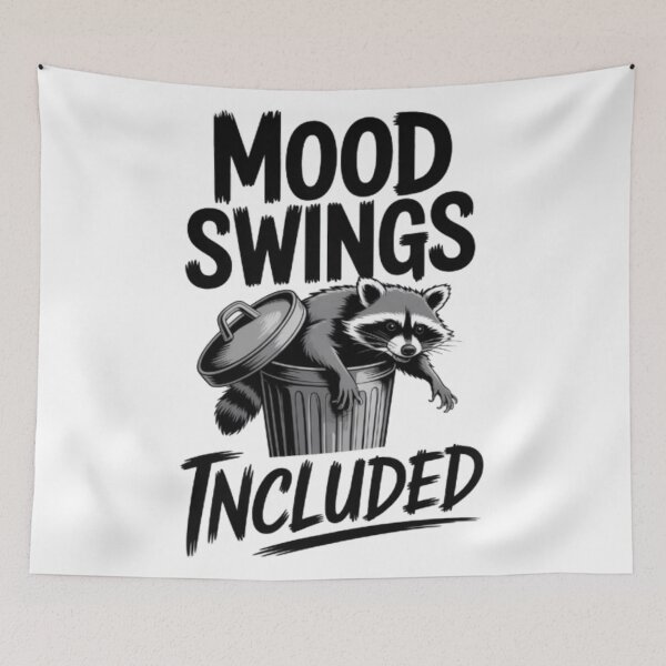 Item preview, Mood Swings Included – Trash Panda Humor Graphic Tee designed and sold by NewUSShop.