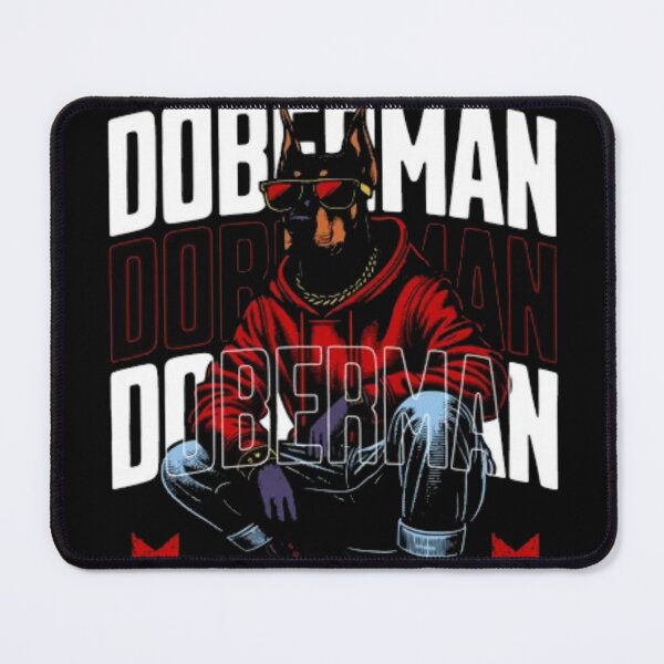 Item preview, Street Doberman - Edgy Urban Dog in Red Hoodie designed and sold by GenZFashion000.