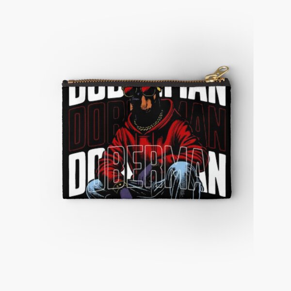 Item preview, Street Doberman - Edgy Urban Dog in Red Hoodie designed and sold by GenZFashion000.