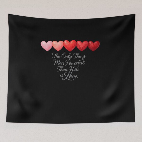 Item preview, Love Over Hate Message with Hearts designed and sold by HUTEND.