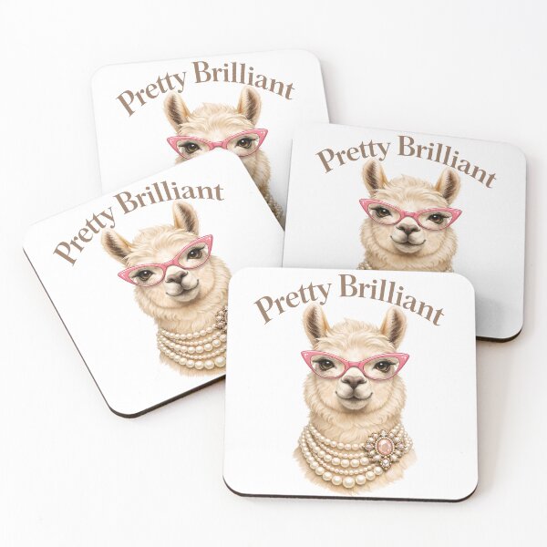 Item preview, Pretty Brilliant Llama with Glasses Funny Cute Animal Design designed and sold by Luvahawb.