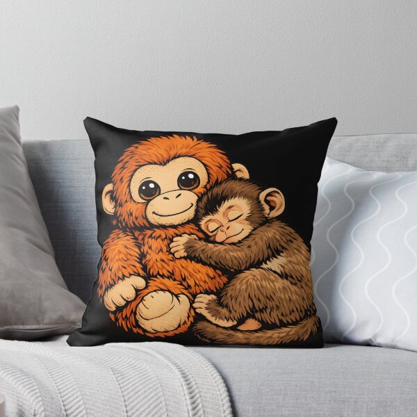 Item preview, Adorable Monkey and Plush Hug Design designed and sold by HUTEND.