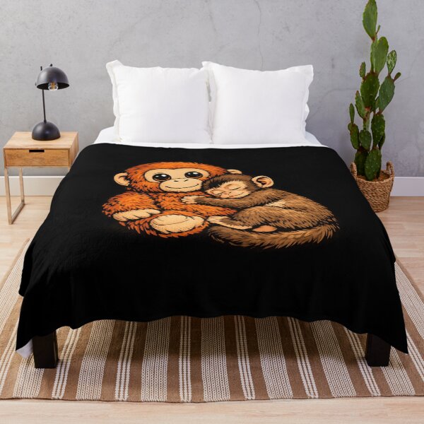 Item preview, Adorable Monkey and Plush Hug Design designed and sold by HUTEND.