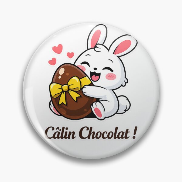 Item preview, Sticker Lapin – Câlin Chocolat (Fond Transparent) designed and sold by danti96.