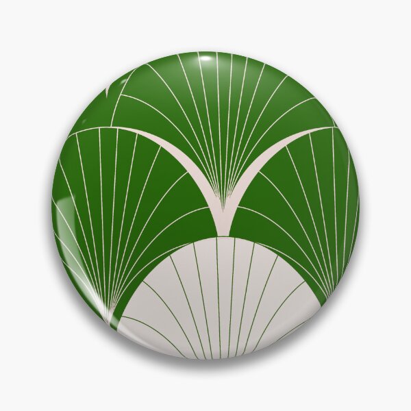 Item preview, Asian Art Deco Jade-Green Colors Fan Pattern  designed and sold by DEC02.