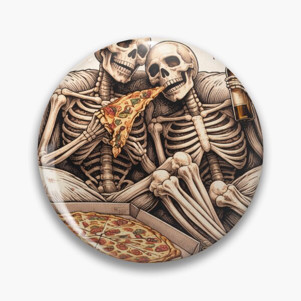 Item preview, Dead & Delicious – Funny Skeleton Pizza  designed and sold by SoftThreatCo .