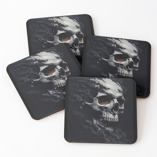 Item preview, Smoldering Infernal Skull - Dark Fantasy Ember and Smoke Art designed and sold by MakarenaCreate.