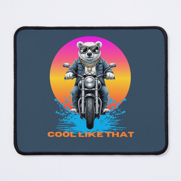 Item preview, Cool Polar Bear on Motorcycle - Urban Streetwear Retro Sun designed and sold by M.Store.