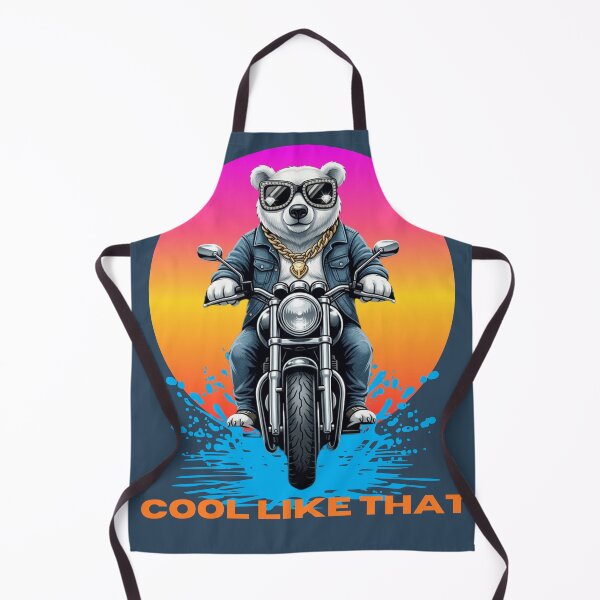 Item preview, Cool Polar Bear on Motorcycle - Urban Streetwear Retro Sun designed and sold by M.Store.