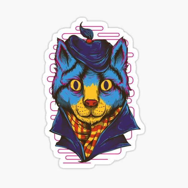 gentleman cat Sticker