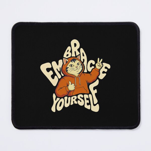 Item preview, Embrace Yourself - Cute Hoodie Cat Peace Sign designed and sold by pawcuddle.