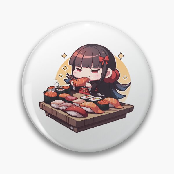 Item preview, Maki Harukawa Danganronpa V3 Chibi Sushi Mood designed and sold by Spraykart.
