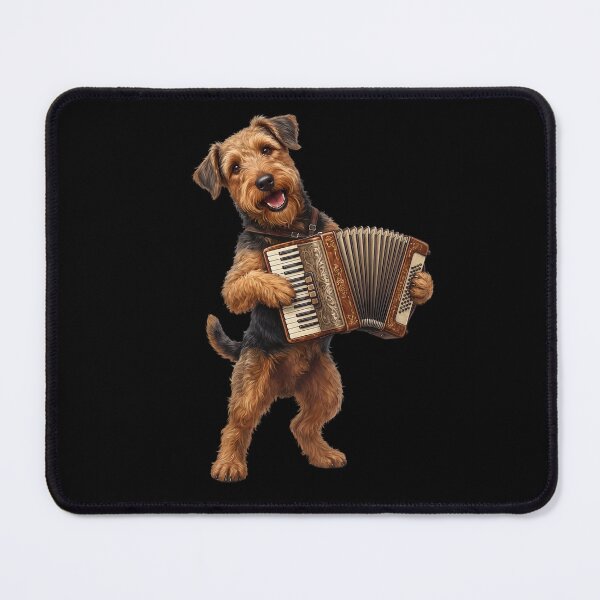 Item preview, Airedale Terrier Playing Accordion Player Accordionist Dog Lover designed and sold by DoodleTortle.