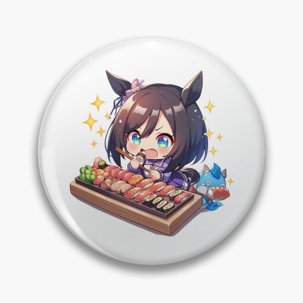 Item preview, Eishin Flash Uma Musume Pretty Derby Chibi Sushi Sparkle Bite designed and sold by Spraykart.