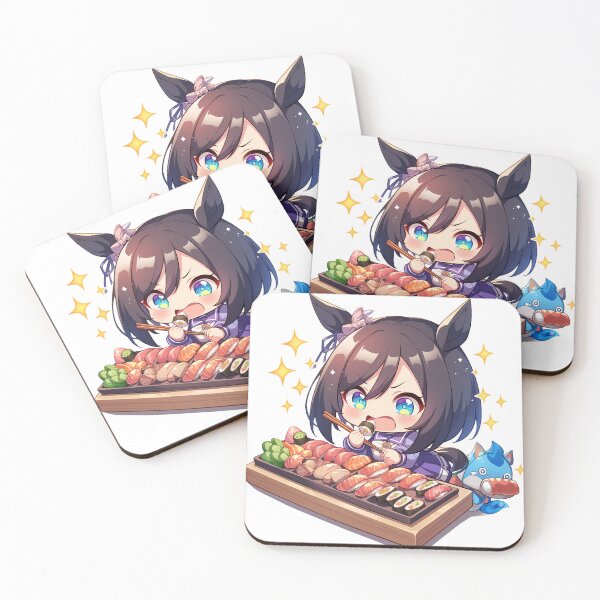 Item preview, Eishin Flash Uma Musume Pretty Derby Chibi Sushi Sparkle Bite designed and sold by Spraykart.