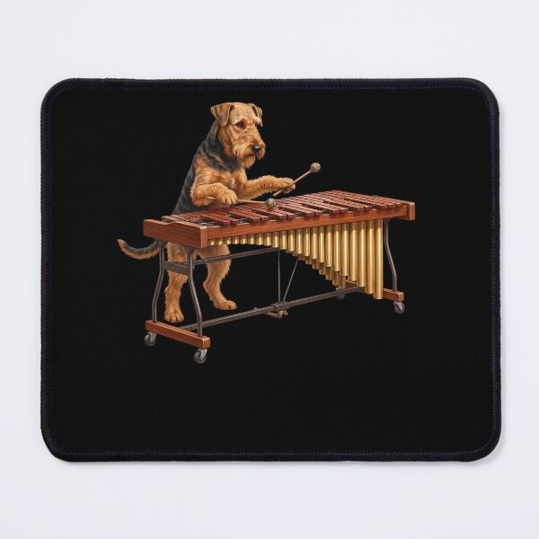 Item preview, Airedale Terrier Playing Marimba Player Marimbist Dog Lover designed and sold by TerryConnells.