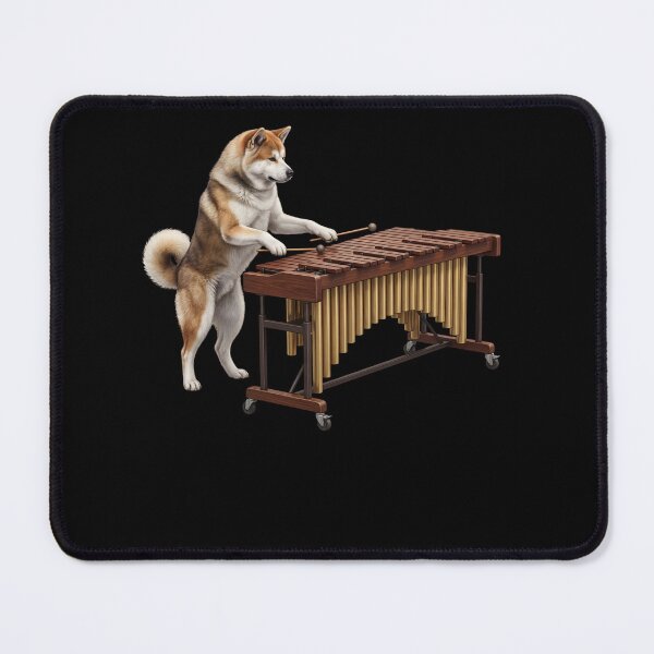 Item preview, Akita Playing Marimba Player Marimbist Dog Lover designed and sold by TerryConnells.