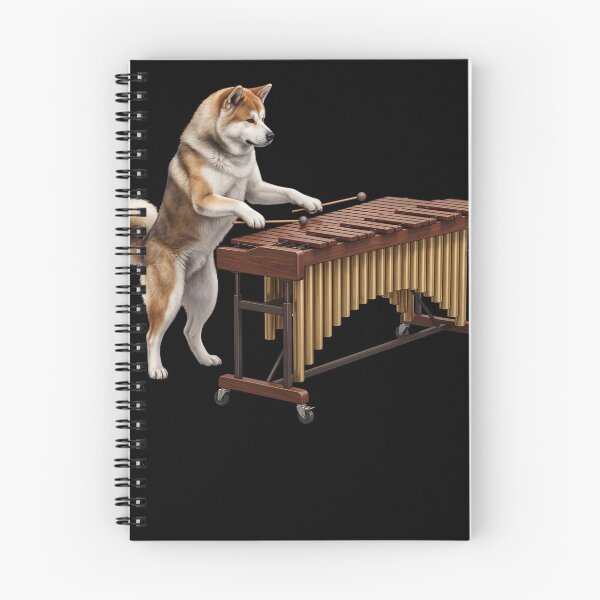 Item preview, Akita Playing Marimba Player Marimbist Dog Lover designed and sold by TerryConnells.