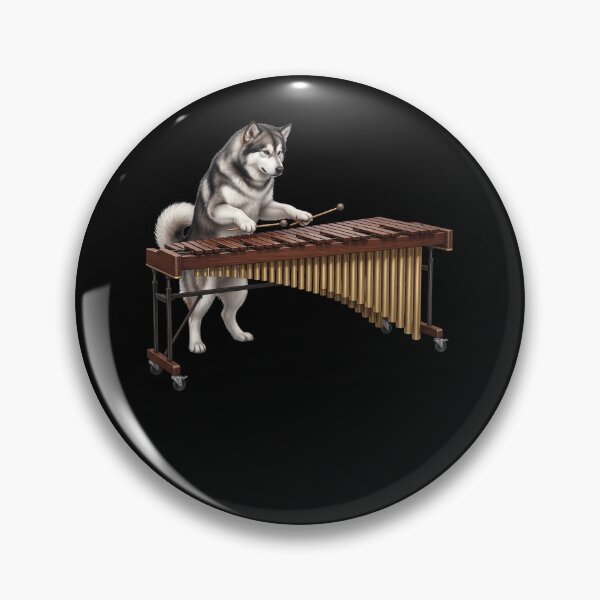Item preview, Alaskan Malamute Playing Marimba Player Marimbist Dog Lover designed and sold by TerryConnells.