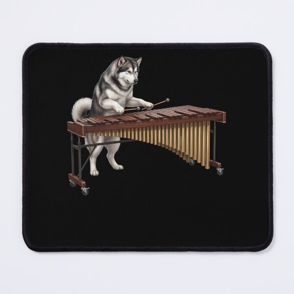 Item preview, Alaskan Malamute Playing Marimba Player Marimbist Dog Lover designed and sold by TerryConnells.
