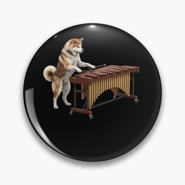 Item preview, Akita Playing Marimba Player Marimbist Dog Lover designed and sold by TerryConnells.