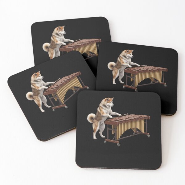 Item preview, Akita Playing Marimba Player Marimbist Dog Lover designed and sold by TerryConnells.