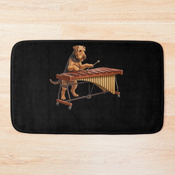 Item preview, Airedale Terrier Playing Marimba Player Marimbist Dog Lover designed and sold by TerryConnells.