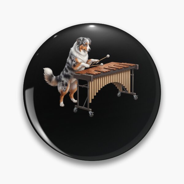 Item preview, Australian Shepherd Playing Marimba Player Marimbist Dog Lover designed and sold by TerryConnells.