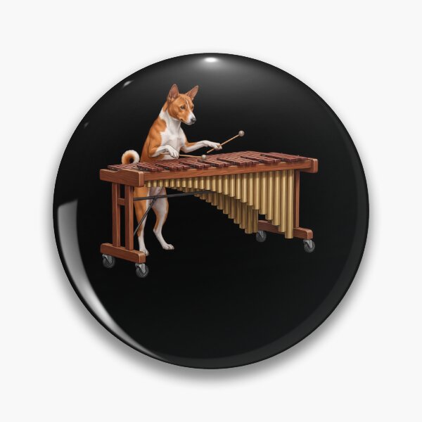 Item preview, Basenji Playing Marimba Player Marimbist Dog Lover designed and sold by TerryConnells.