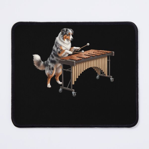 Item preview, Australian Shepherd Playing Marimba Player Marimbist Dog Lover designed and sold by TerryConnells.