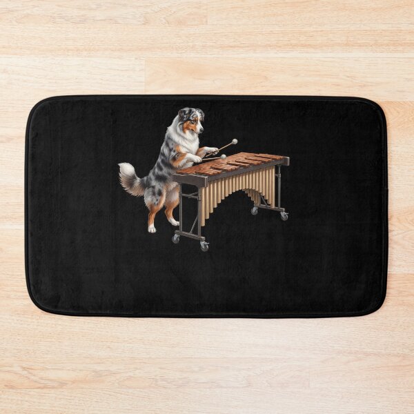 Item preview, Australian Shepherd Playing Marimba Player Marimbist Dog Lover designed and sold by TerryConnells.