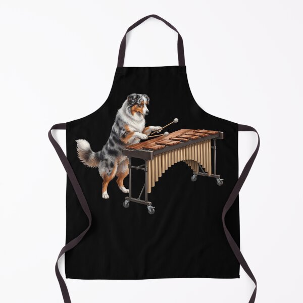 Item preview, Australian Shepherd Playing Marimba Player Marimbist Dog Lover designed and sold by TerryConnells.