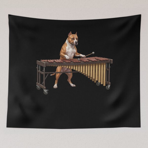 Item preview, American Staffordshire Terrier Playing Marimba Player Marimbist Dog Lover designed and sold by TerryConnells.