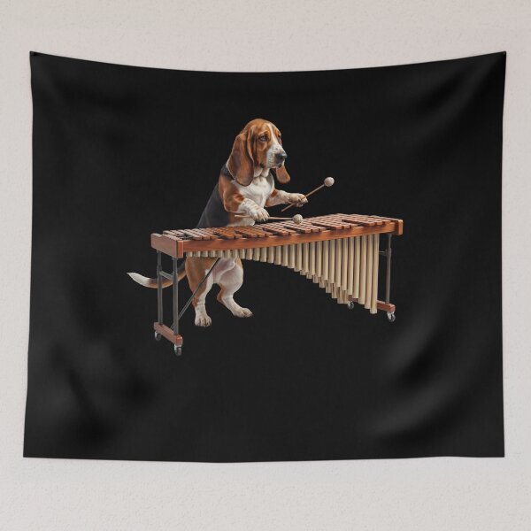 Item preview, Basset Hound Playing Marimba Player Marimbist Dog Lover designed and sold by TerryConnells.