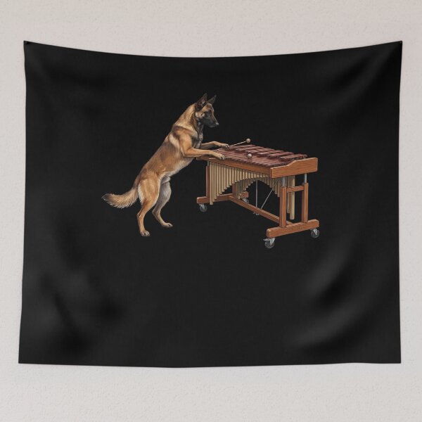 Item preview, Belgian Malinois Playing Marimba Player Marimbist Dog Lover designed and sold by TerryConnells.