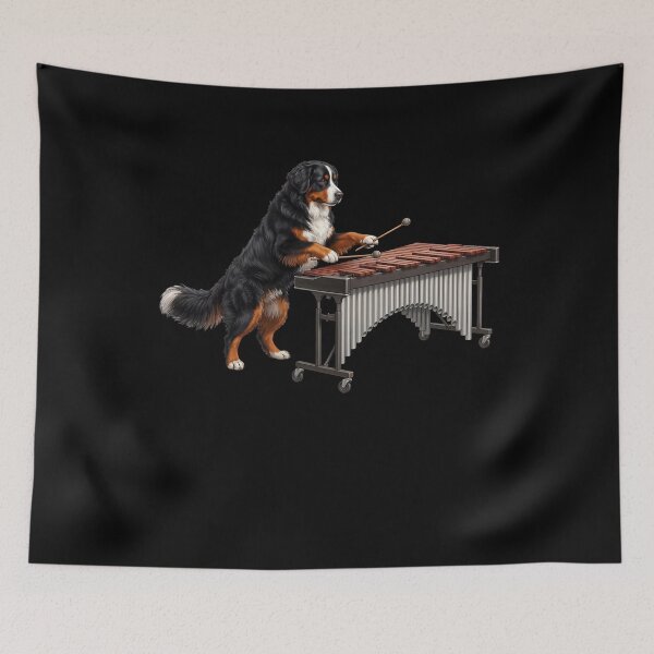 Item preview, Bernese Mountain Dog Playing Marimba Player Marimbist Dog Lover designed and sold by TerryConnells.
