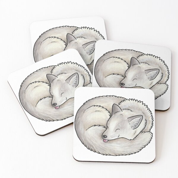 Item preview, Sleeping Arctic Fox designed and sold by animalartbyjess.