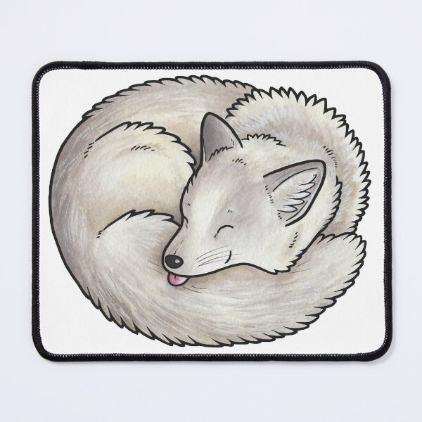 Item preview, Sleeping Arctic Fox designed and sold by animalartbyjess.