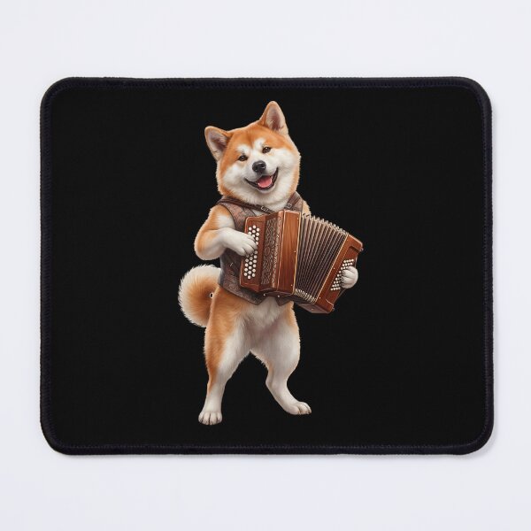 Item preview, Akita Playing Accordion Player Accordionist Dog Lover designed and sold by DoodleTortle.