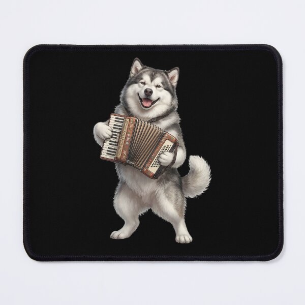Item preview, Alaskan Malamute Playing Accordion Player Accordionist Dog Lover designed and sold by DoodleTortle.
