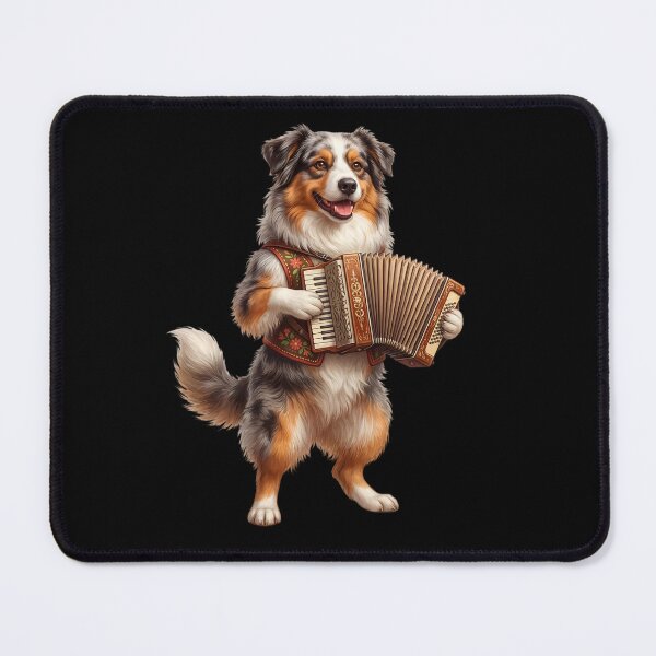 Item preview, Australian Shepherd Playing Accordion Player Accordionist Dog Lover designed and sold by DoodleTortle.