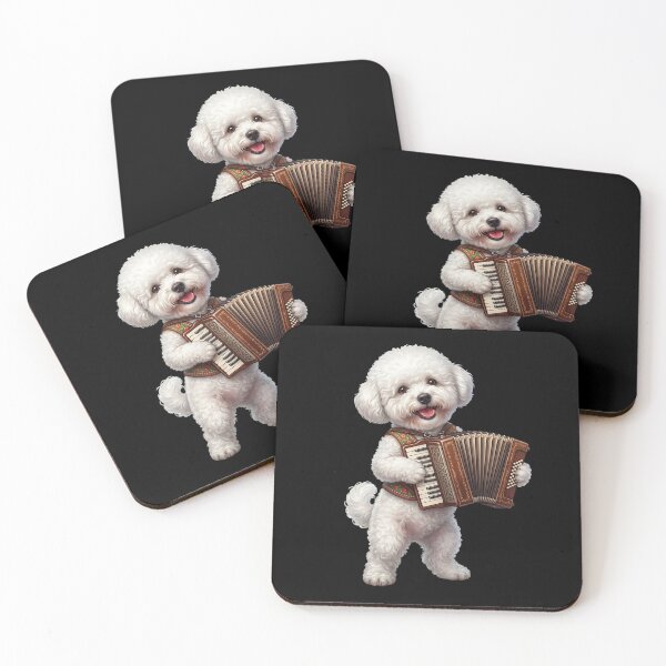 Item preview, Bichon Frise Playing Accordion Player Accordionist Dog Lover designed and sold by DoodleTortle.